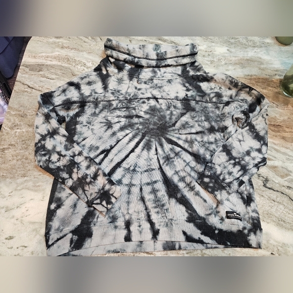 Simply Southern Tops - Simply Southern Collection Tie-Dye Pullover Sweatshirt Gray Black White Size XL